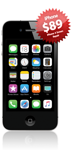 iPhone 4 $89 Screen Repair